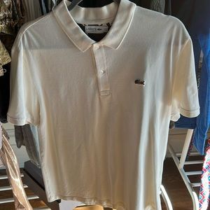 Men’s Lacoste off white S/S pique polo Slim fit XL